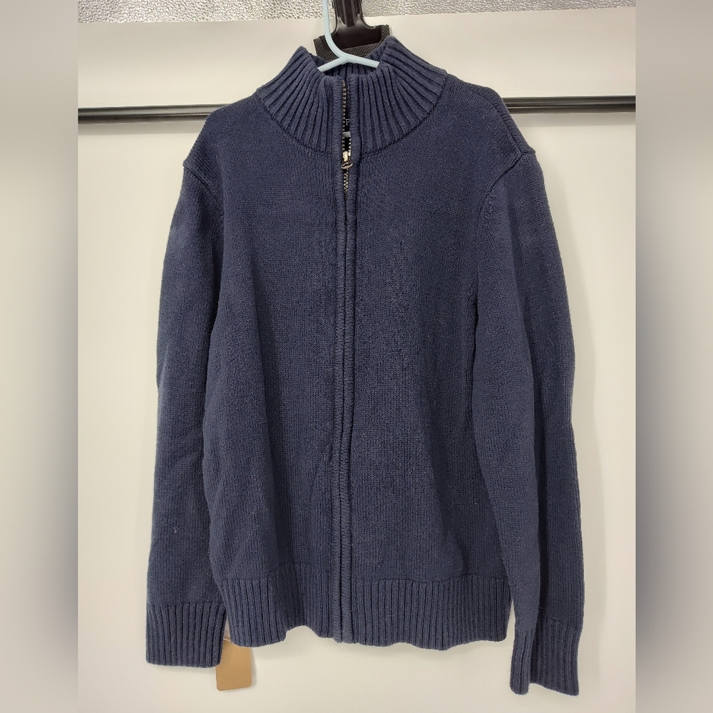 The Children's Place Navy Blue Zip-Up Sweater Size Youth Medium, 7/8